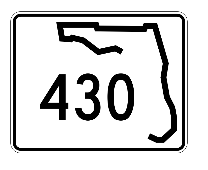 Florida State Road 430 Sticker Decal R1572 Highway Sign - Winter Park Products