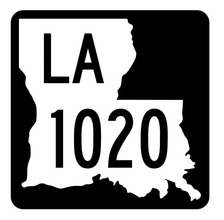 Louisiana State Highway 1020 Sticker Decal R6281 Highway Route Sign