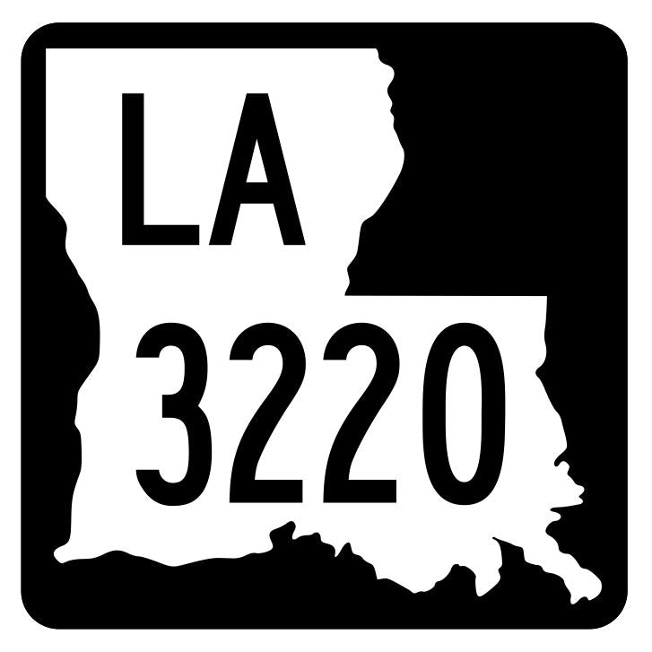 Louisiana State Highway 3220 Sticker Decal R6563 Highway Route Sign