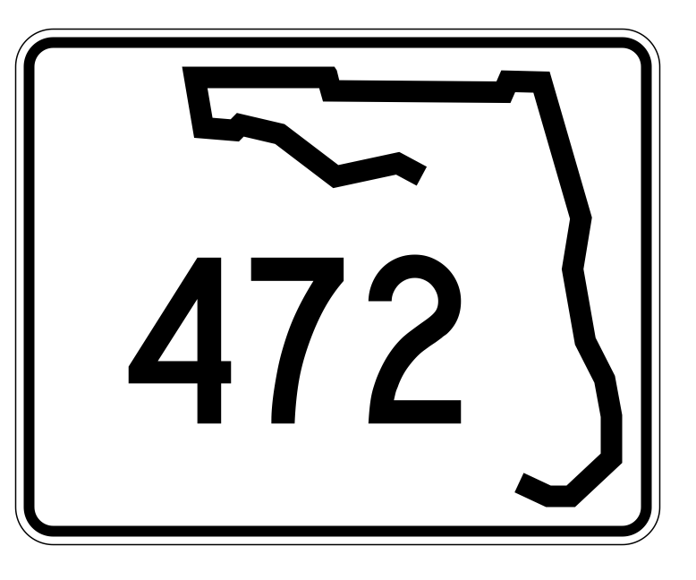 Florida State Road 472 Sticker Decal R1583 Highway Sign - Winter Park Products