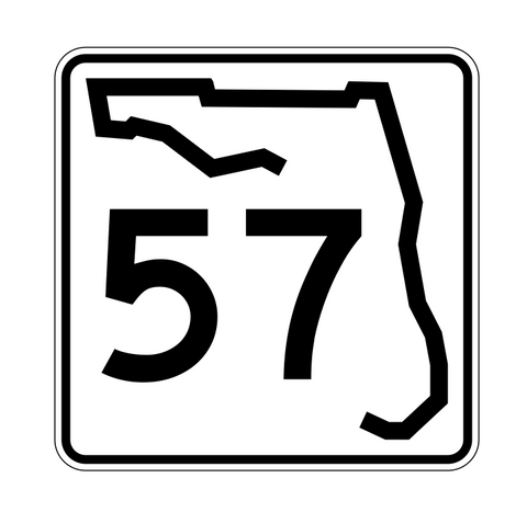 Florida State Road 57 Sticker Decal R1392 Highway Sign - Winter Park Products