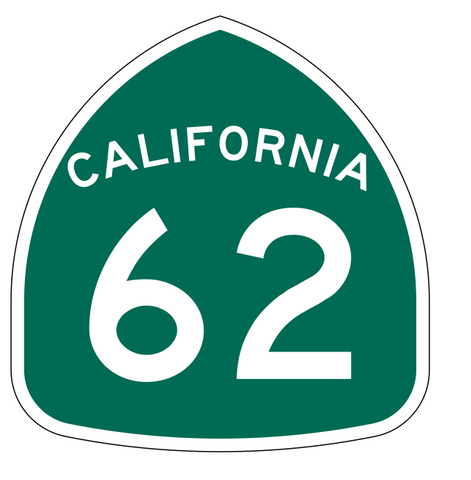 California State Route 62 Sticker Decal R1156 Highway Sign - Winter Park Products