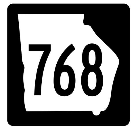 Georgia State Route 768 Sticker R4080 Highway Sign Road Sign Decal