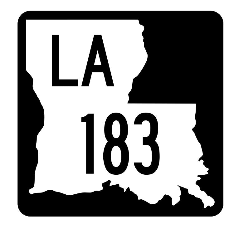 Louisiana State Highway 183 Sticker Decal R5893 Highway Route Sign