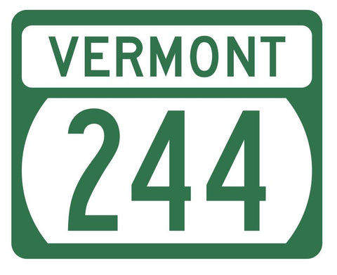 Vermont State Highway 244 Sticker Decal R5346 Highway Route Sign