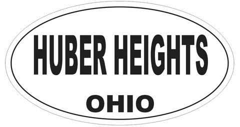 Huber Heights Ohio Oval Bumper Sticker or Helmet Sticker D6114