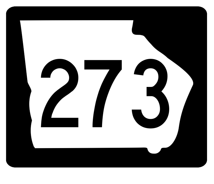 Georgia State Route 273 Sticker R3938 Highway Sign