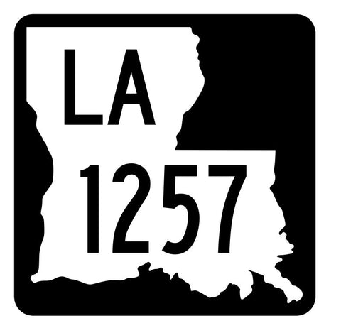 Louisiana State Highway 1257 Sticker Decal R6477 Highway Route Sign