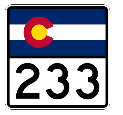 Colorado State Highway 233 Sticker Decal R2231 Highway Sign - Winter Park Products