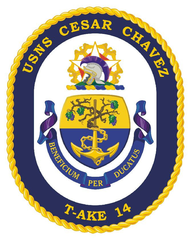 USNS Cesar Chavez Sticker Military Armed Forces Navy Decal M254 - Winter Park Products