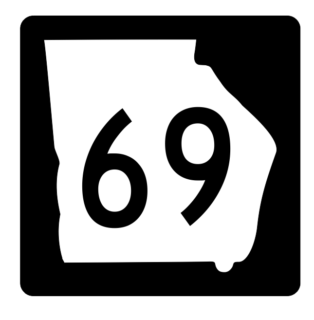 Georgia State Route 69 Sticker R3615 Highway Sign