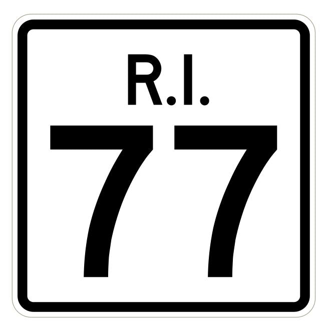 Rhode Island State Road 77 Sticker R4226 Highway Sign Road Sign Decal