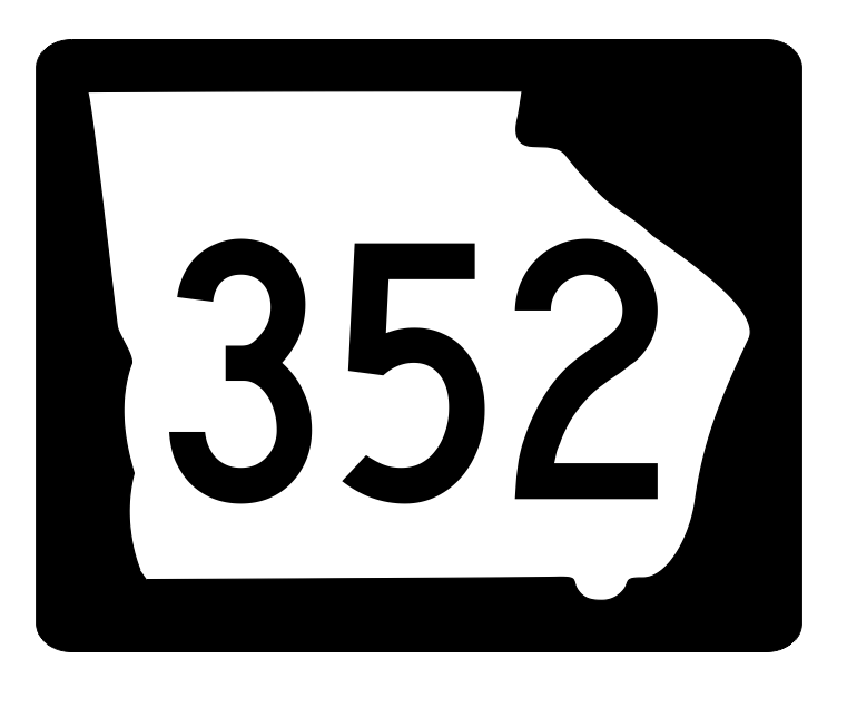 Georgia State Route 352 Sticker R4015 Highway Sign Road Sign Decal