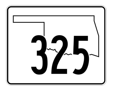 Oklahoma State Highway 325 Sticker Decal R5727 Highway Route Sign