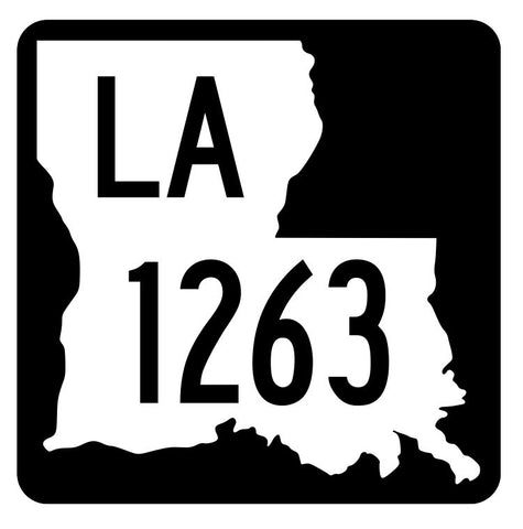 Louisiana State Highway 1263 Sticker Decal R6482 Highway Route Sign