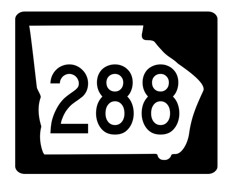 Georgia State Route 288 Sticker R3952 Highway Sign