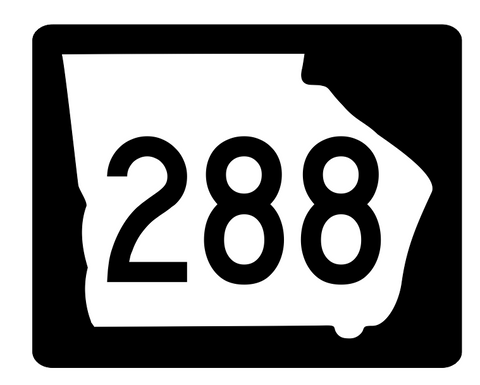 Georgia State Route 288 Sticker R3952 Highway Sign