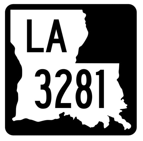 Louisiana State Highway 3281 Sticker Decal R6596 Highway Route Sign