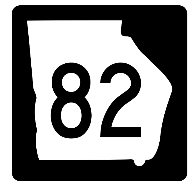 Georgia State Route 82 Sticker R3627 Highway Sign