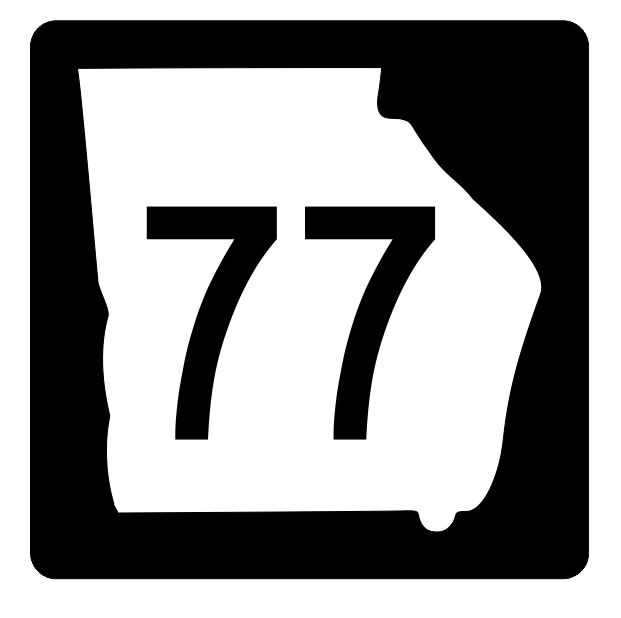 Georgia State Route 77 Sticker R3622 Highway Sign