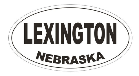 Lexington Village Nebraska Oval Bumper Sticker or Helmet Sticker D5277 Oval