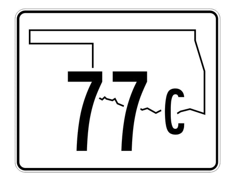 Oklahoma State Highway 77C Sticker Decal R5651 Highway Route Sign