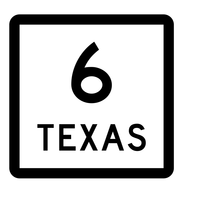 Texas State Highway 6 Sticker Decal R2260 Highway Sign - Winter Park Products