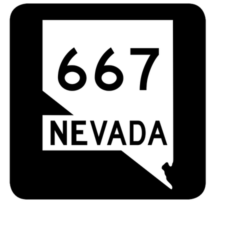 Nevada State Route 667 Sticker R3120 Highway Sign Road Sign