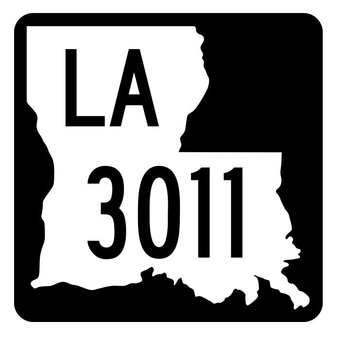 Louisiana State Highway 3011 Sticker Decal R6490 Highway Route Sign