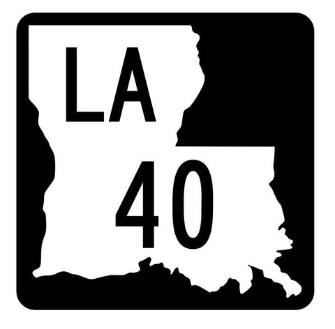 Louisiana State Highway 40 Sticker Decal R5766 Highway Route Sign