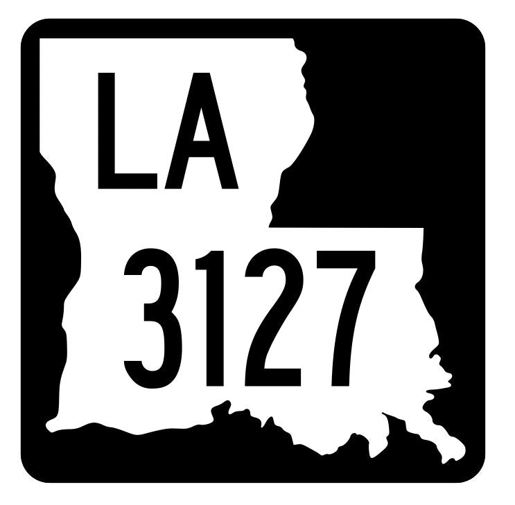 Louisiana State Highway 3127 Sticker Decal R6522 Highway Route Sign