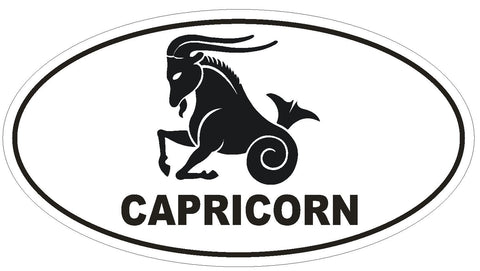 CAPRICORN Oval Bumper Sticker or Helmet Sticker D1876 Euro Zodiac Horoscope - Winter Park Products