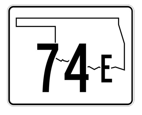 Oklahoma State Highway 74E Sticker Decal R5648 Highway Route Sign