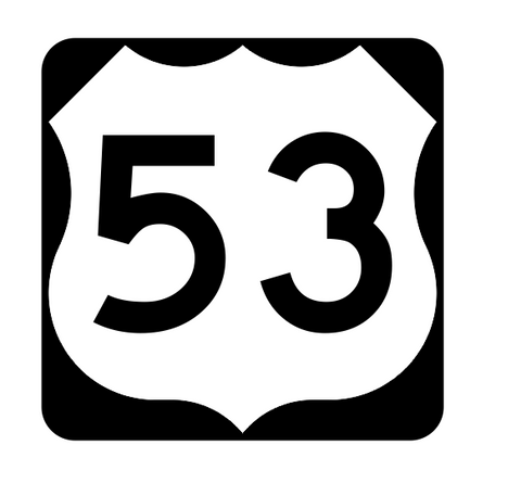 US Route 53 Sticker R1914 Highway Sign Road Sign - Winter Park Products