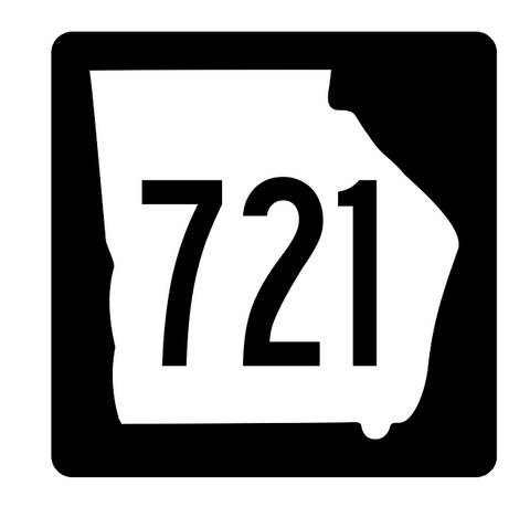 Georgia State Route 721 Sticker R4063 Highway Sign Road Sign Decal