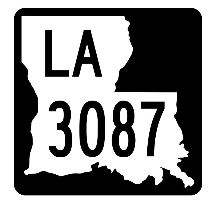 Louisiana State Highway 3087 Sticker Decal R6509 Highway Route Sign