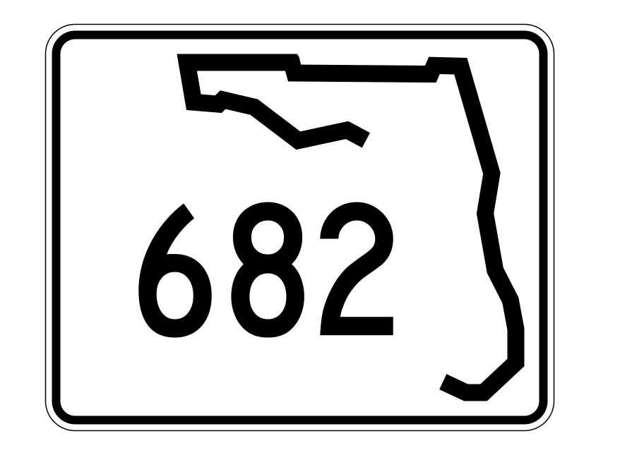 Florida State Road 682 Sticker Decal R1664 Highway Sign - Winter Park Products