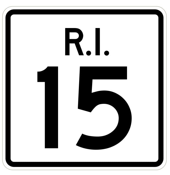 Rhode Island State Road 15 Sticker R4221 Highway Sign Road Sign Decal