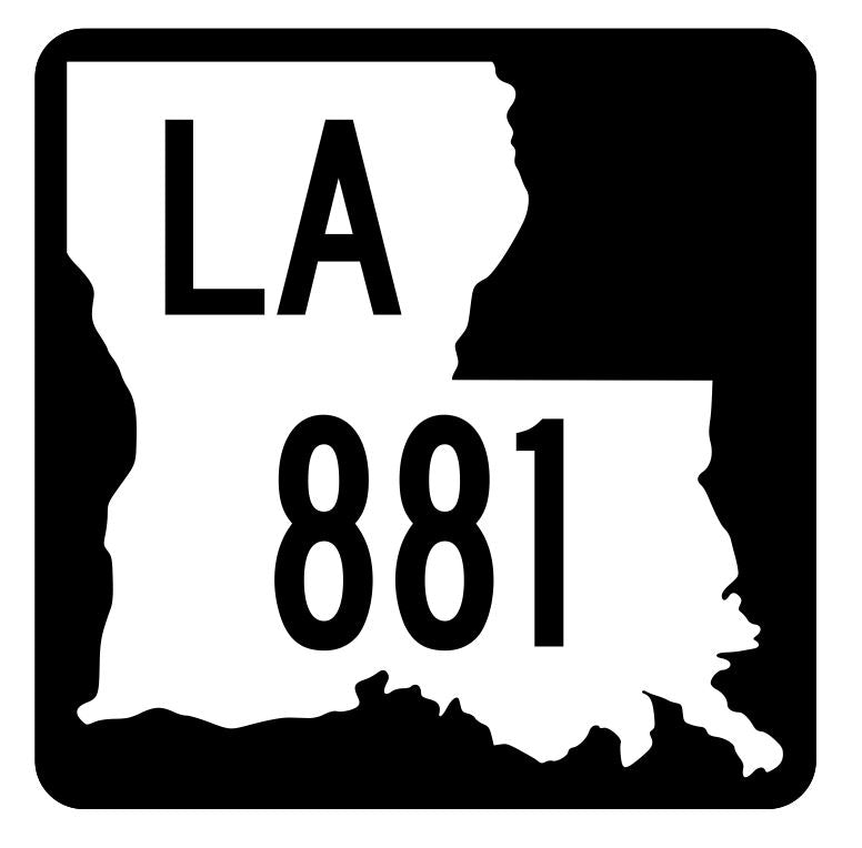 Louisiana State Highway 881 Sticker Decal R6174 Highway Route Sign