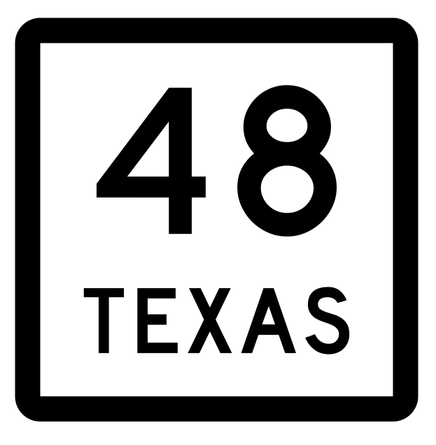 Texas State Highway 48 Sticker Decal R2349 Highway Sign - Winter Park Products