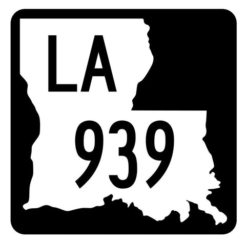 Louisiana State Highway 939 Sticker Decal R6207 Highway Route Sign