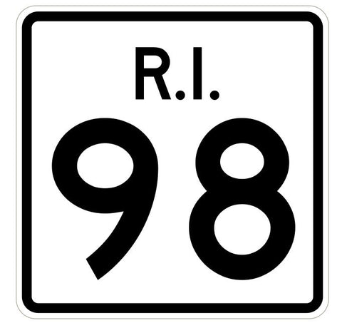 Rhode Island State Road 98 Sticker R4234 Highway Sign Road Sign Decal