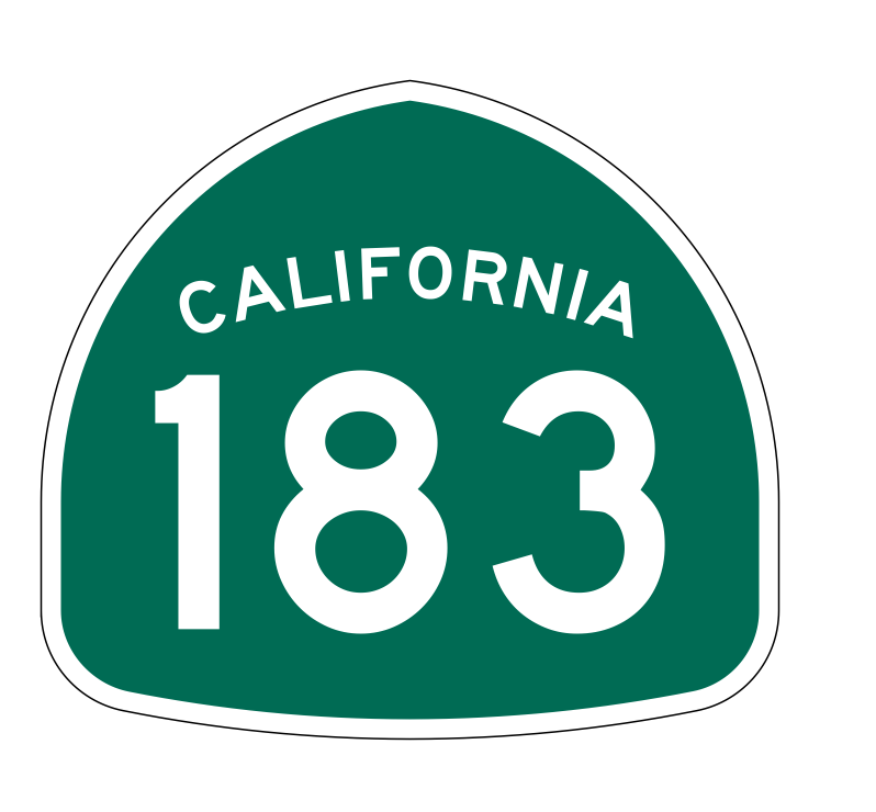 California State Route 183 Sticker Decal R1251 Highway Sign - Winter Park Products