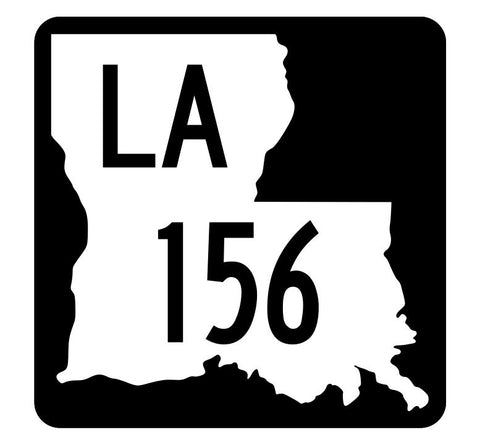 Louisiana State Highway 156 Sticker Decal R5871 Highway Route Sign