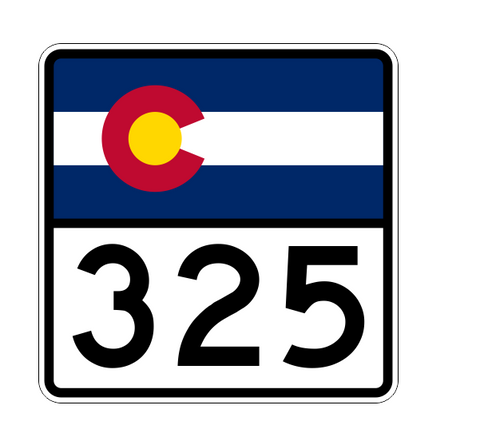 Colorado State Highway 325 Sticker Decal R2241 Highway Sign - Winter Park Products