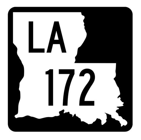 Louisiana State Highway 172 Sticker Decal R5883 Highway Route Sign