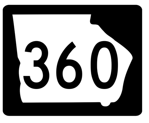 Georgia State Route 360 Sticker R4022 Highway Sign Road Sign Decal