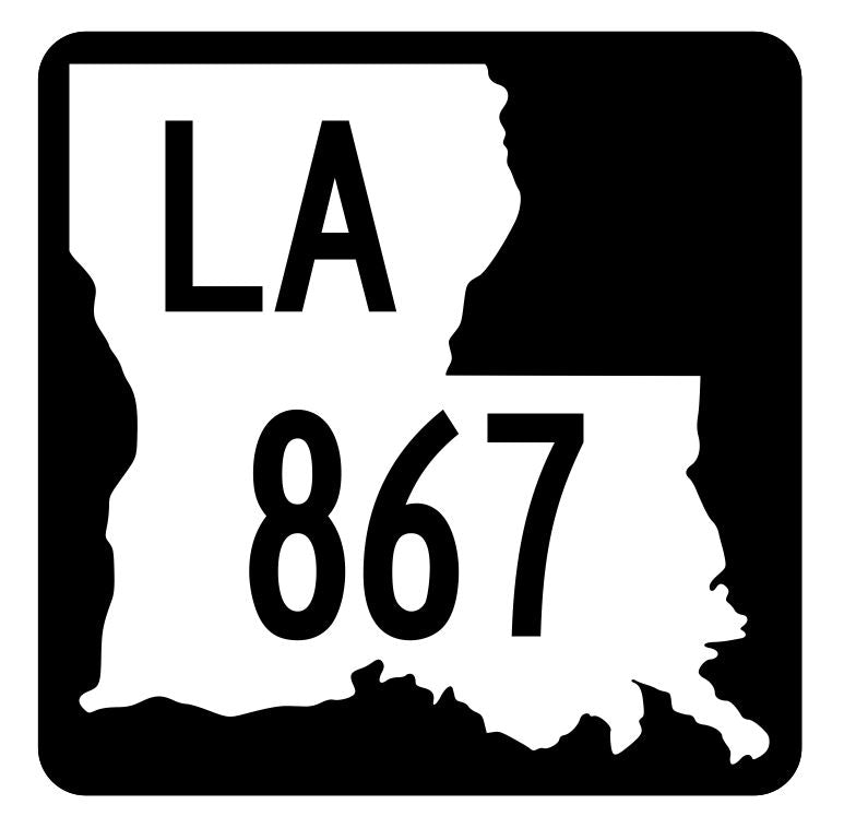 Louisiana State Highway 867 Sticker Decal R6161 Highway Route Sign