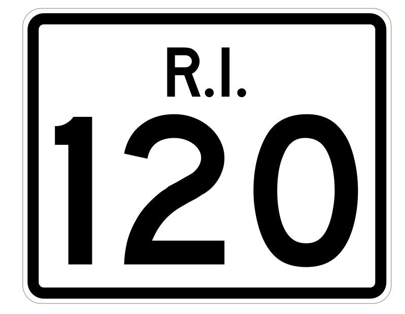 Rhode Island State Road 120 Sticker R4254 Highway Sign Road Sign Decal