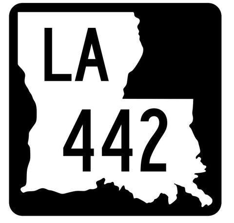 Louisiana State Highway 442 Sticker Decal R5965 Highway Route Sign